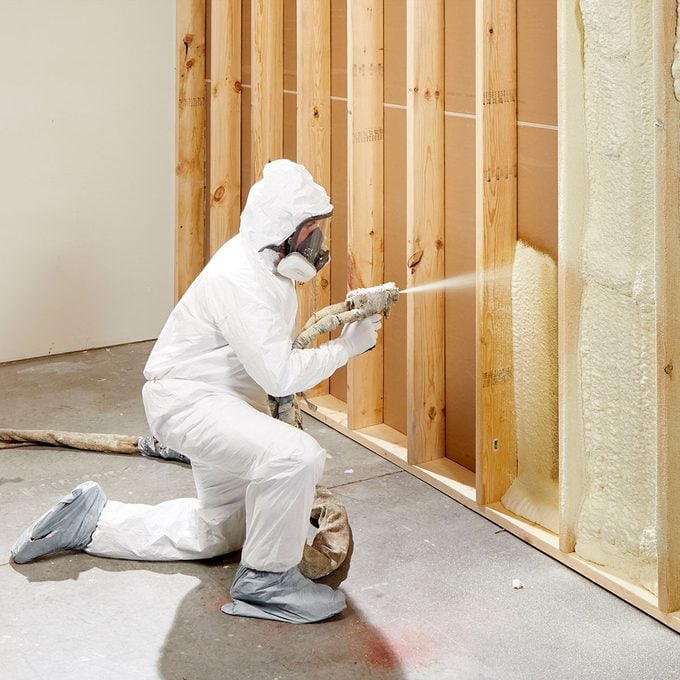 Insulation being installed by TLC Insulation